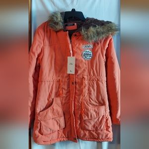 Orange parka
